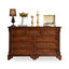 Armoire d'appoint en bois massif brun noisette