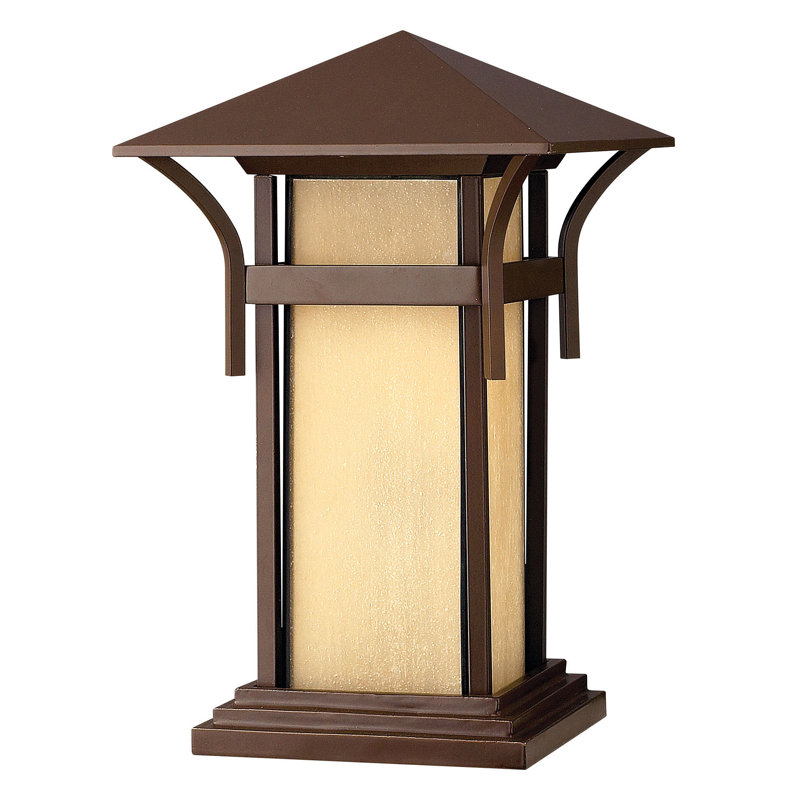 Harbor Single Light Outdoor Pier Mount Craftsman Lantern, Anchor Bronze, 100w Medium Base Bulb