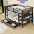 Metal Bunk Bed with Built-in Outlet and Extensive Storage-577917338