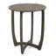 Table en bois gris de 27,5 pouces avec une touche rustique de style bistrot -