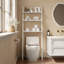 Tablette de salle de bain en bois massif en forme de Z-1973678909