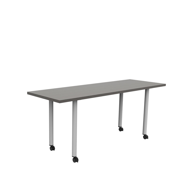 Table multi-usage avec pieds et roulettes Jurni, H 29,50 po x L 72 po, gris