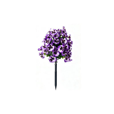 Plastics Ornament Outdoor Garden Spring Plastic Artificial Flowers Pansy Flower Ground Spikes Indoor Flower Pot Decorative Ornaments