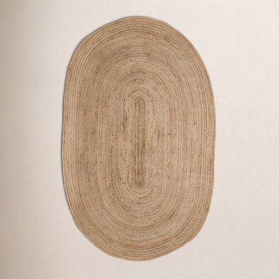 Gage Miramar Tan Hand-Braided Jute Rug