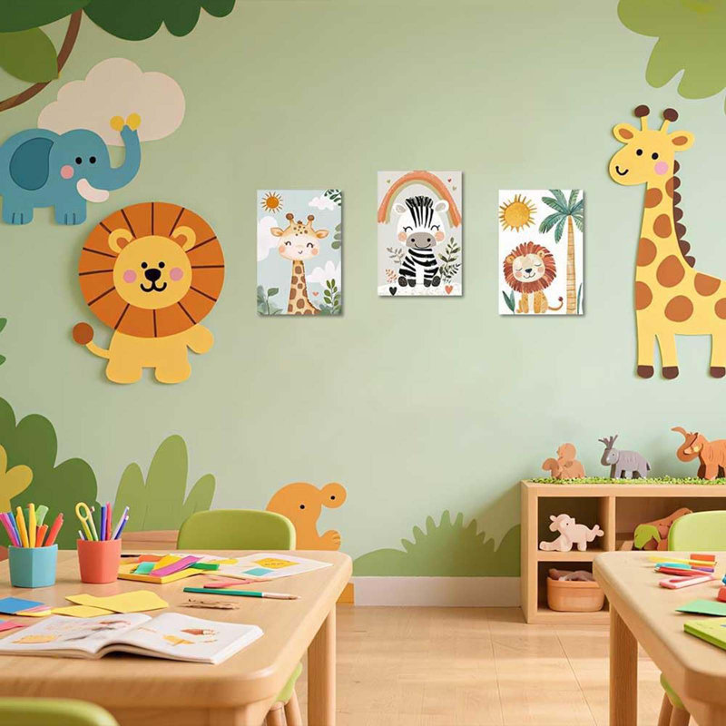 Animals 3 - Piece, 40 cm H x 90 cm W
