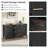 Modern Fluted Kitchen Storage Cabinet - Buffet Sideboard With Drawers, Doors & Adjustable Shelves