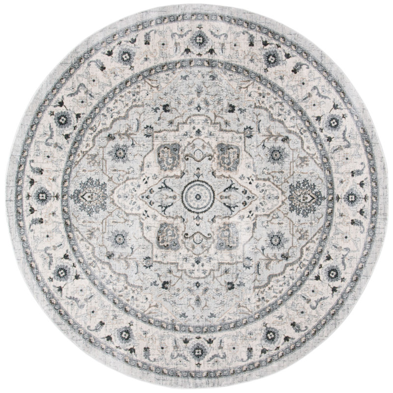 Aayran Performance Oriental Rug, Round 6'7"