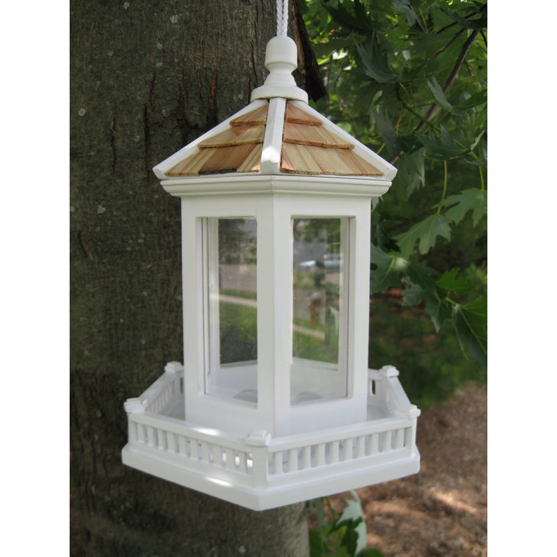 Fledgling Series Wood Hanging Tray Bird Feeder