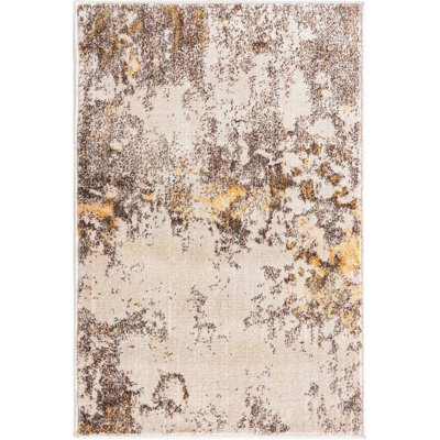 Tapis abstrait brun Fuse