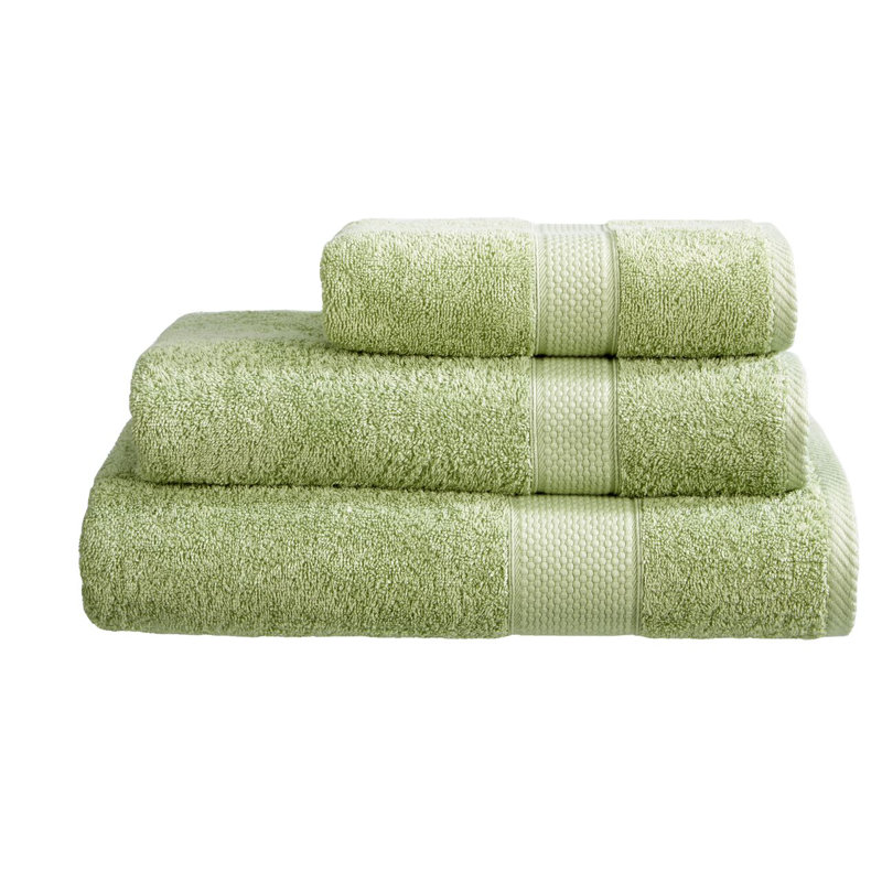 Faith Margaret Turkish Cotton Midweight Fingertip Towel, Sage