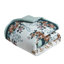 5 pièces édredon très grand / très grand - motif floral mauve, literie douillette gris doux-121313487
