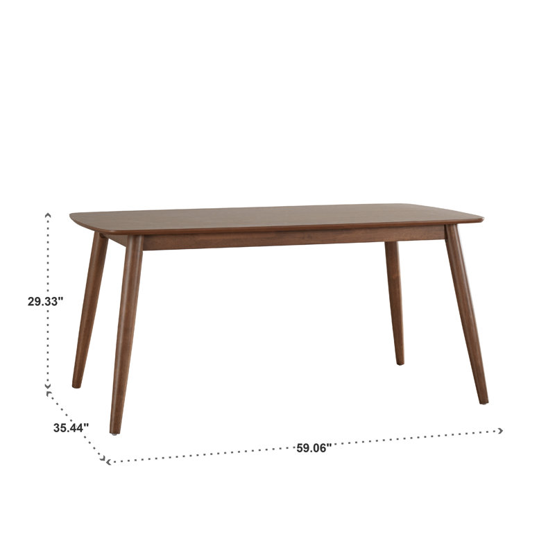 Ensemble repas pour 6 personnes Gallman, Noyer foncé, H 29,33 po x L 59,06 po x l 35,44 po, Beige