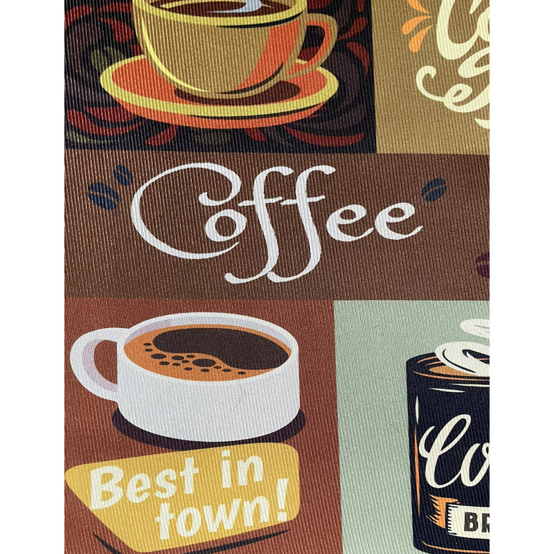 Tapis de cuisine 28 po x 17 po Modern Brown, Rectangle 1 pi 5 po x 2 pi 4 po