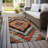 Machine Washable Indoor/Outdoor Xhevrie Terracotta Rug-1726419921