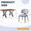Ensemble de salle à manger moderne 5 pièces - Chaises en similicuir et table de base en métal (finition noyer)-5745563