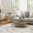 Coffee Tables Set Of 2, 2-Rier Rectangle And Round Coffee Table With Storage Shelves, Faux Marble Top And Steel Frame, Sofa Side Table For Living Room,