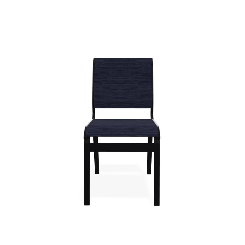 Chaise d'appoint de salle à manger Hiraku, Noir texturé, Indigo Collect