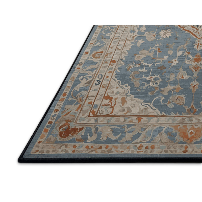 Tapis noir soyeux et moelleux, Rectangulaire 3 pi x 5 pi