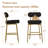 Bar Stools Set Of 3, Counter Height Bar Stools With Back And Metal Legs, High Top Island Chairs With Footrest, Sherpa Tall Kitchen Housel Boucle-1051930744-1051930745