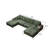 Convertible U-Shaped Combination Sofa