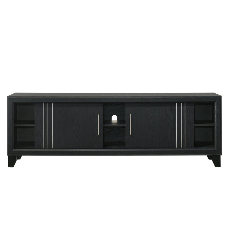 Meuble télé 1 pièce Contemporary, Gris anthracite