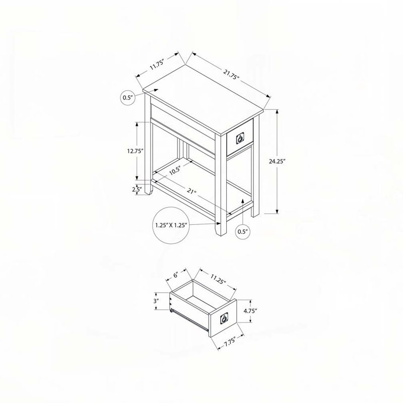 Table d'appoint avec rangement à 2 niveaux, table de bout, table d'appoint et table de chevet