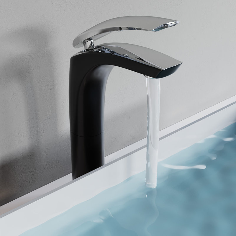 Single-handle Bathroom Faucet, Chrome/Black