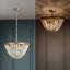 Lustre à 3 lumières avec perles de bois Hatfrneld-1749018038