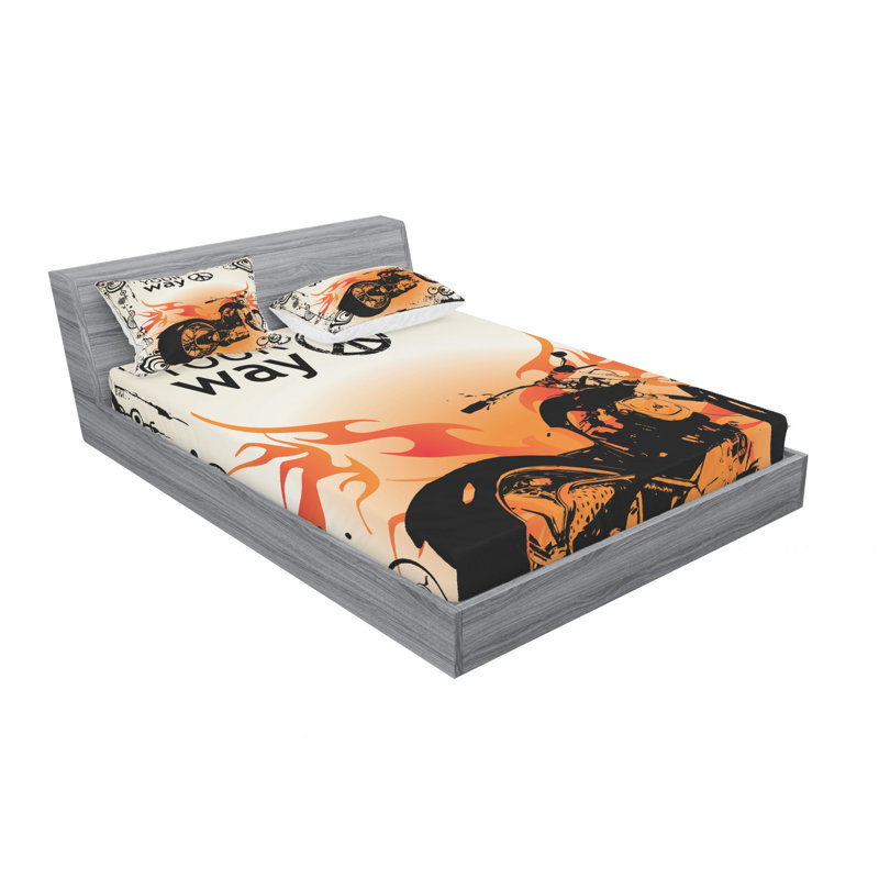Microfiber Sheet Set, Queen Sheet Set with Fitted Sheet