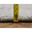 Tapis oriental blanc tissé à la main 9 po x 12 pi Papyrus, laine naturelle non teinte, rayures verticales avec effet sel et poivre