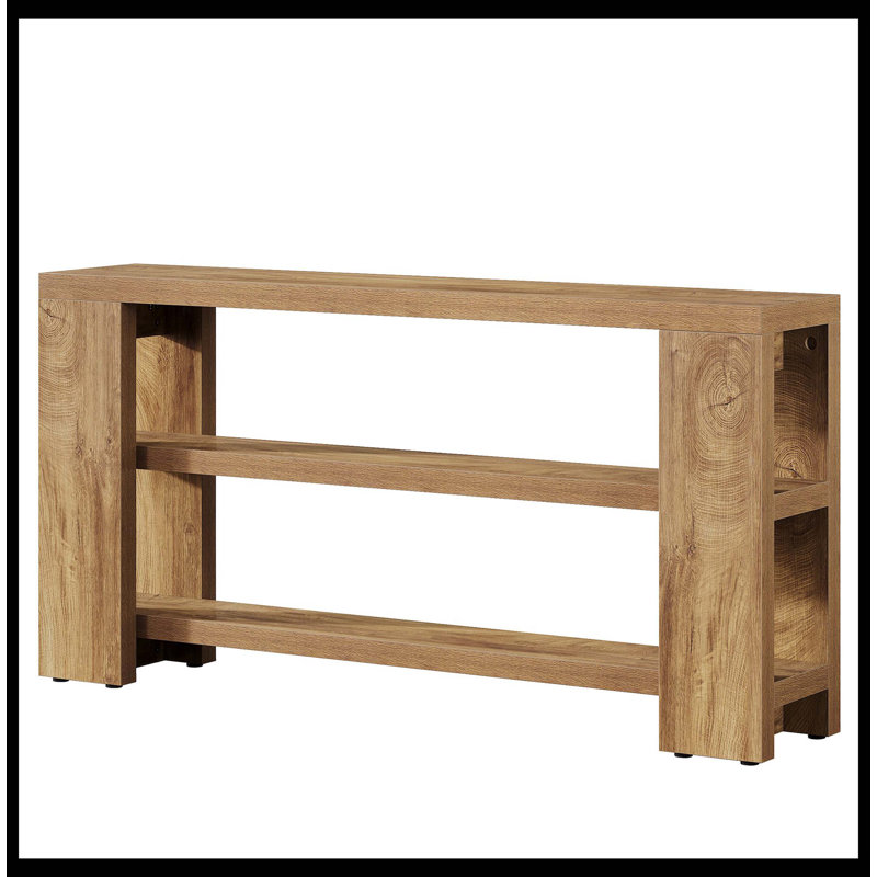 70.9" Console Table, Wooden 3-Tier Sofa Foyer Table