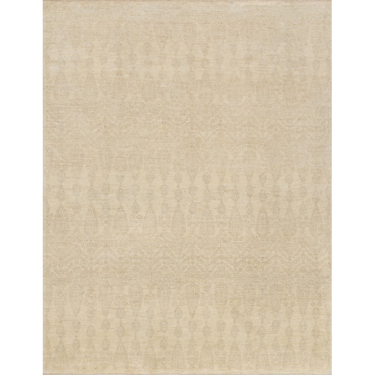 Kennith Hand Knotted Wool Ikat Area Rug