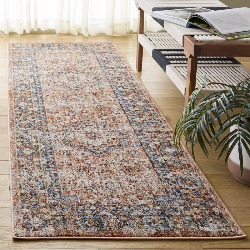 Tapis performance oriental Broomhedge Bijar, Tapis de couloir 2 pi 3 po x 8 pi, Ivory/Rust