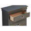 Commode noire élégante en métal transitionnel-397176693