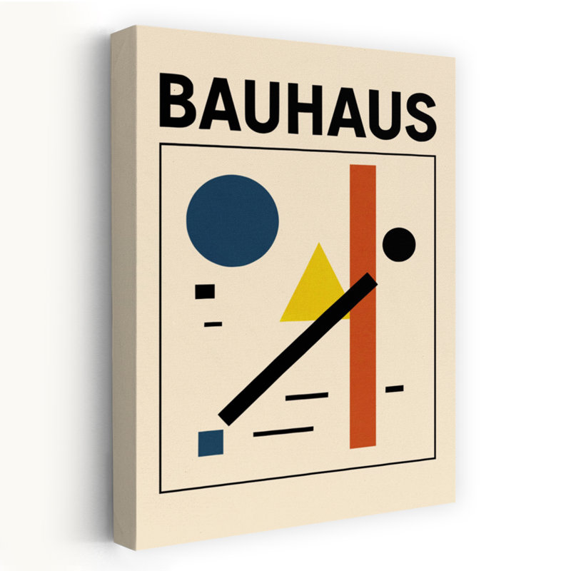 Affiche murale géométrique abstraite et audacieuse de style Bauhaus, H 60 po x l 40 po