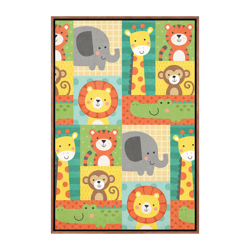 «Wild About Baby III» par Gail Veillette - impression d'art graphique, H 26 po x l 18 po x 1,5 po, Pas de tapis