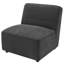 Fauteuil rembourré gris anthracite Ortega