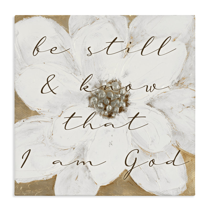 Be Still with White Magnolia Canvas, design par Lanie Loreth, H 30 po x l 30 po