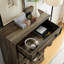 Commode de chambre à coucher moderne - grand rangement, poignées faciles à tirer, grande commode grise à 6 tiroirs avec bordures texturées, délavé, l 15,71 po x H 49,16 po