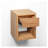 Scandinavian Style Natural Solid Wood Oak Nightstand With 1 Drawer-833688394