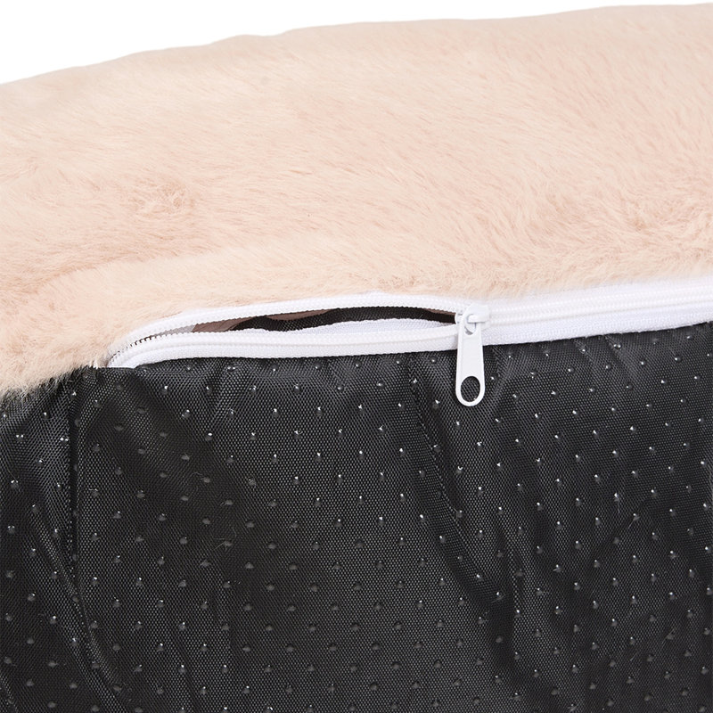 Fleece Nest Pet Bed, Brown, 28cm H x 69.5cm W x 42.5cm D