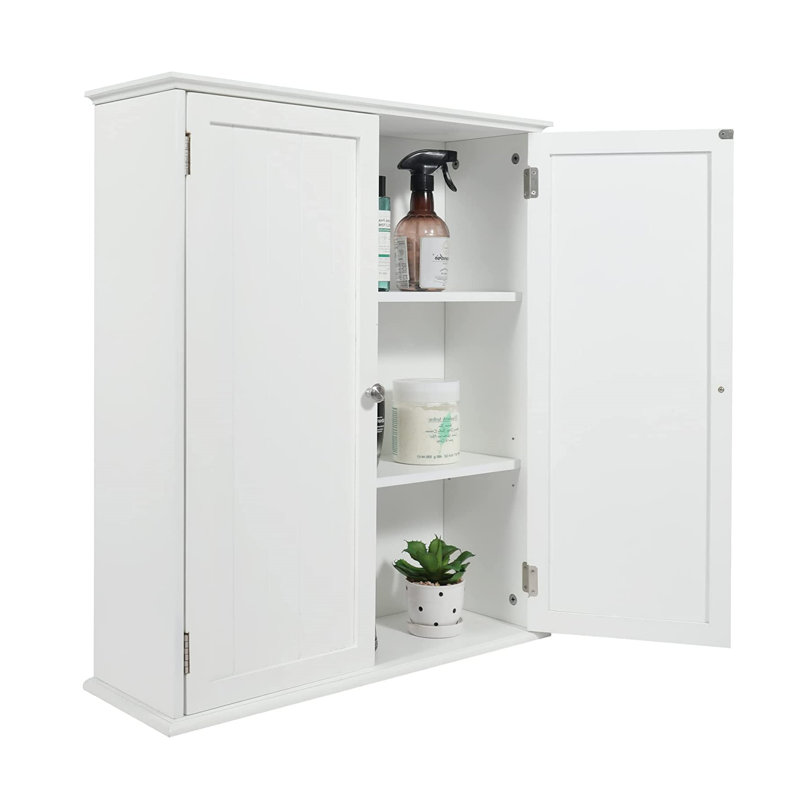 Armoire de salle de bain Keeven, Blanc