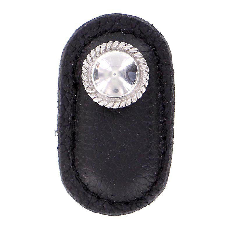 Poignée fantaisie 1,75 po Equestre, Noir, Nickel poli