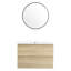 Meuble-lavabo en chêne 30 po avec lavabo en céramique et 2 tiroirs à fermeture en douceur - applique murale moderne 2-1571333335-1571333333