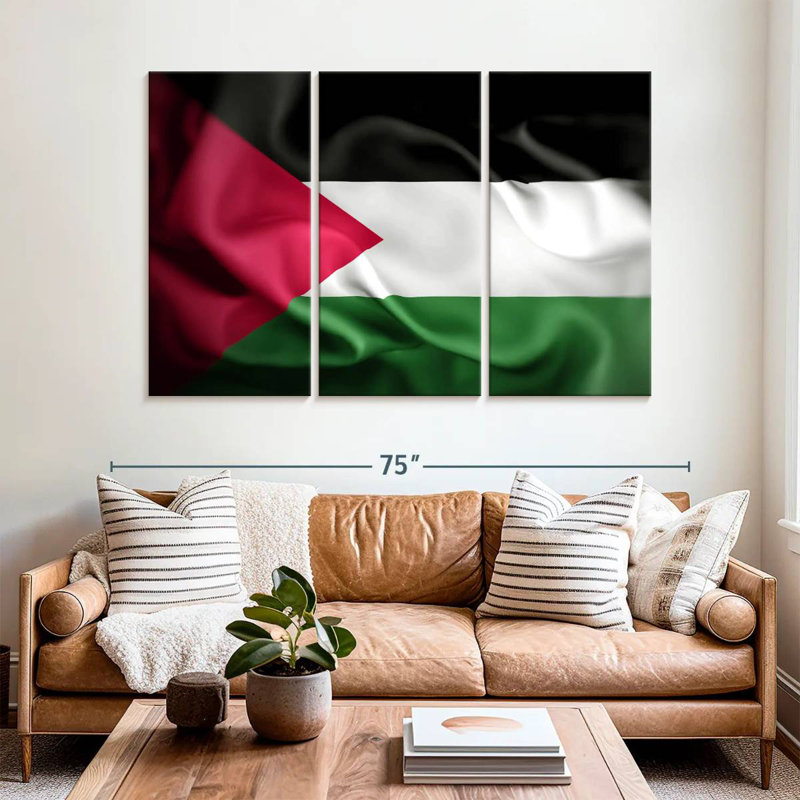 Borges Palestine Flag Close-Up, 42" H x 65" W