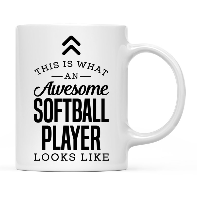 Tasse à thé en céramique, This Is What Awesome, Apparence de joueur de softball