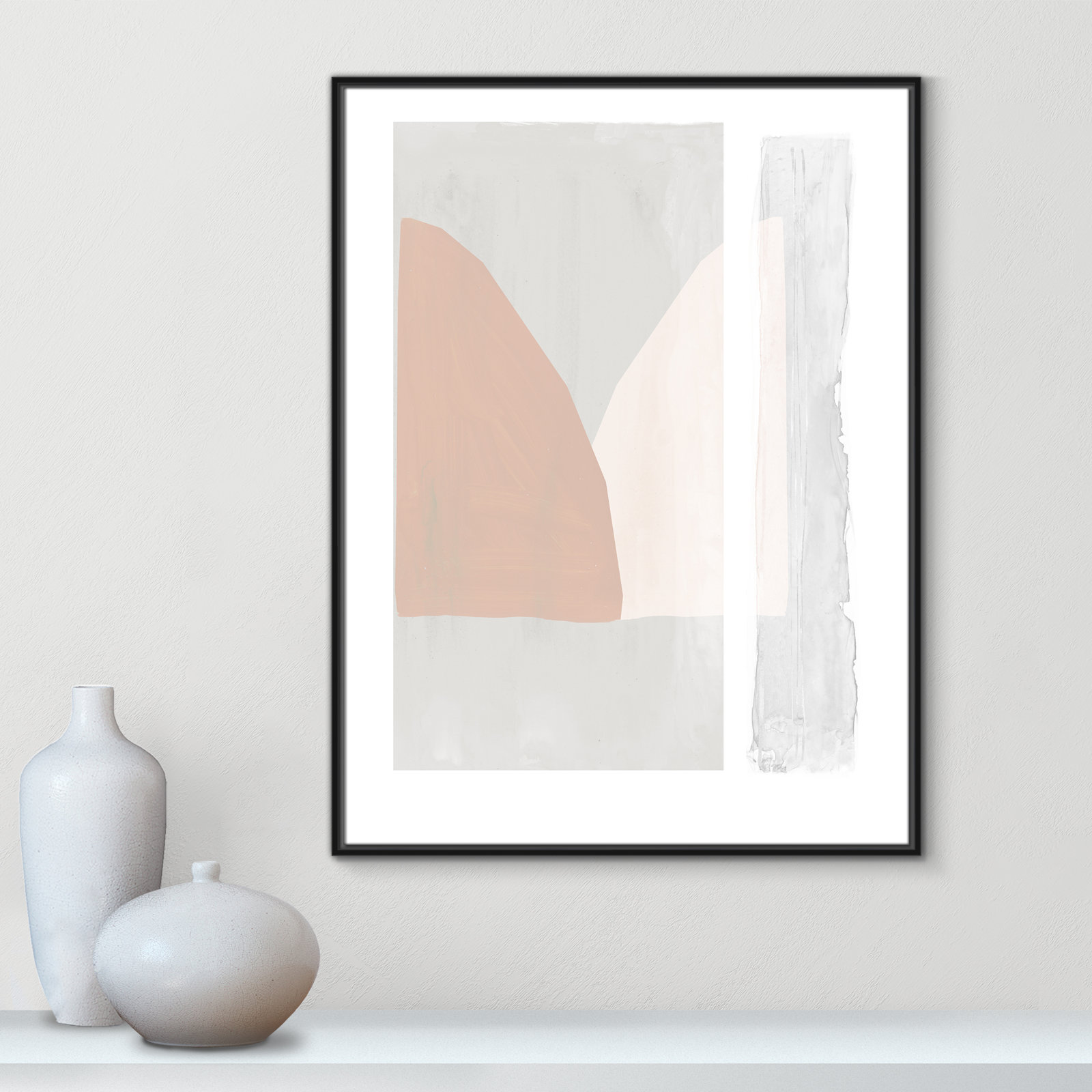 Soft and Light - Painting Print, 41.5" H x 31.5" W x 2" D, Black Framed Canvas