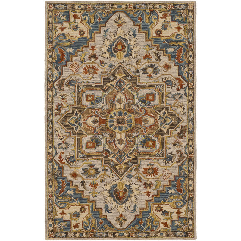 Tapis brun en laine touffeté à la main Crum, Rectangle 2 pi x 3 pi