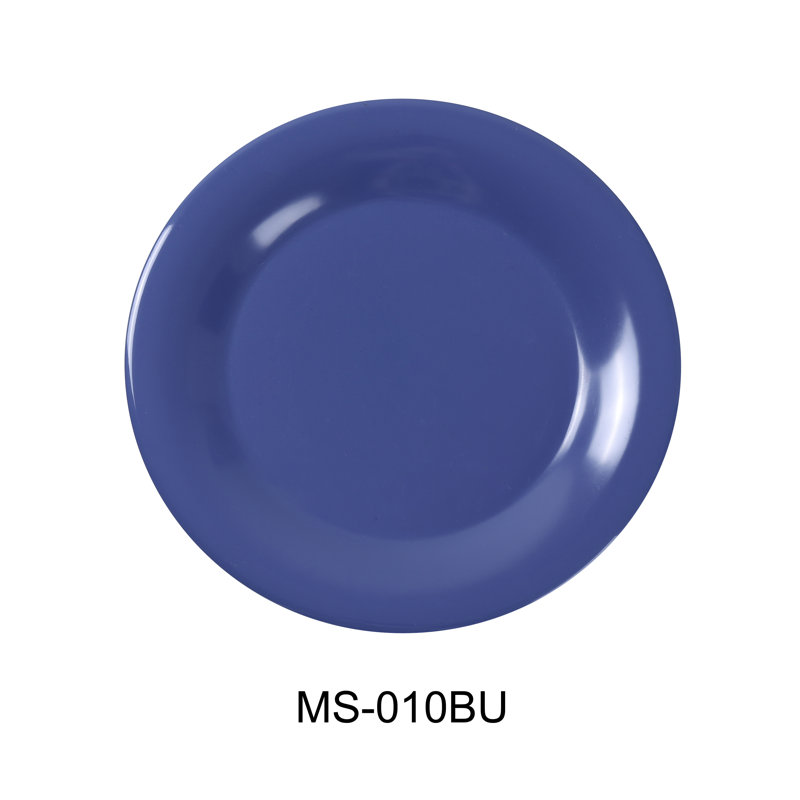 Assiette plate en mélamine 10,5 po Milestone, Bleu
