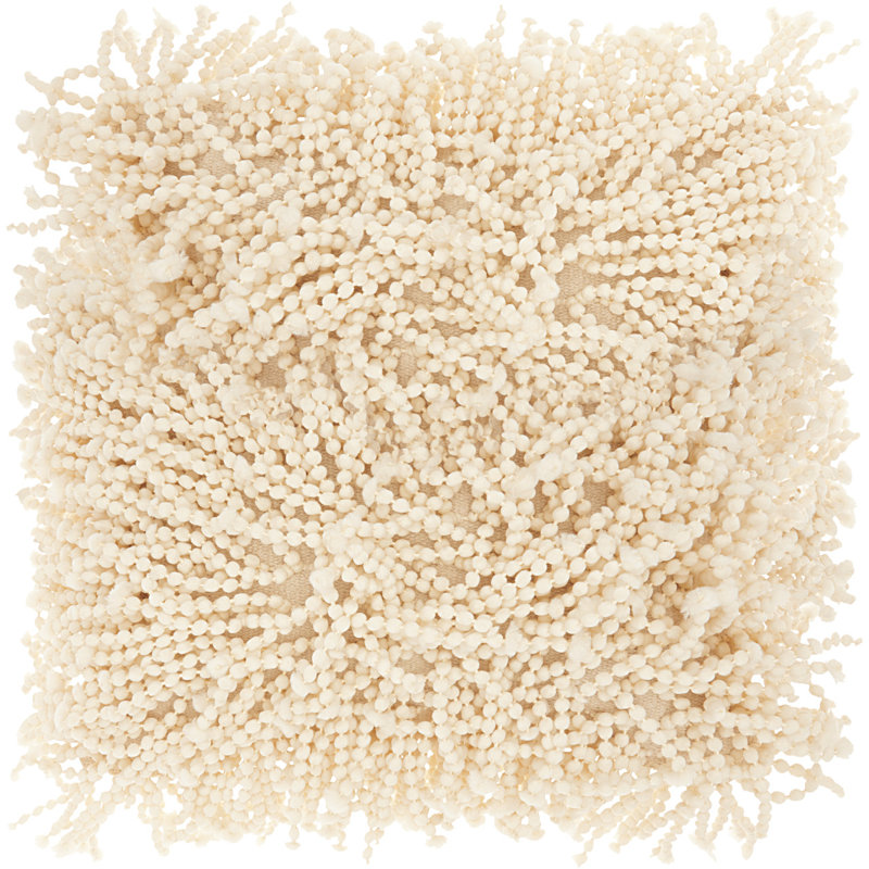  Housse de coussin carré et insert, Ivoire